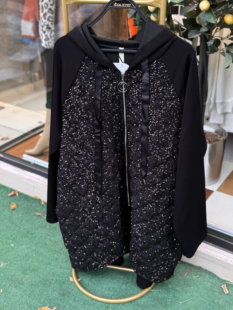 İTALY PUL İŞLEMELİ UZUN CEKET