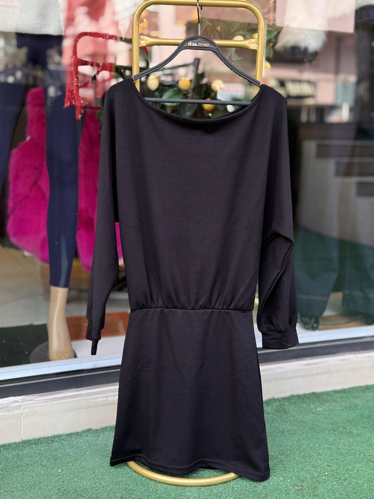 MODAL KUMAŞ DÜŞÜK OMUZ ELBİSE🌸