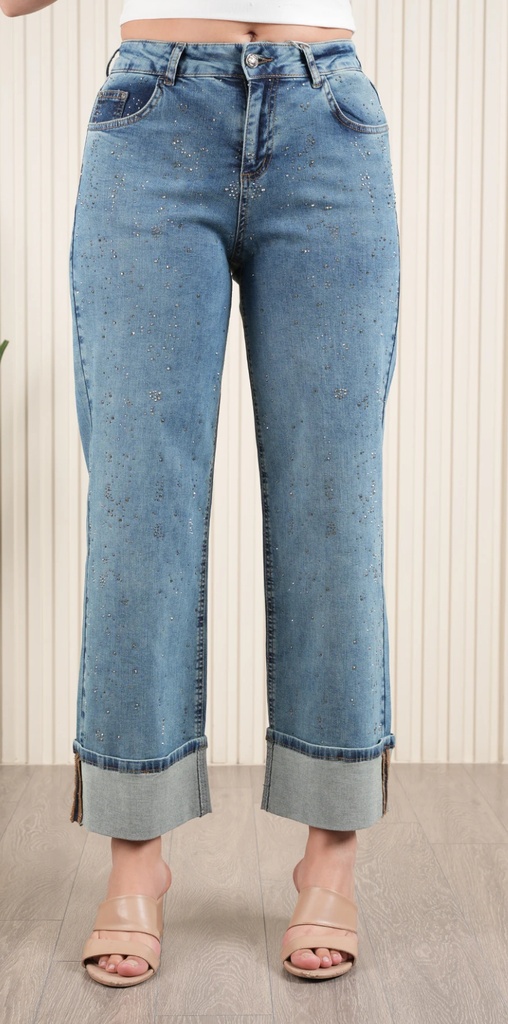 TAŞLI BOL PAÇA FULL LİKRALI PANTALON ❤️