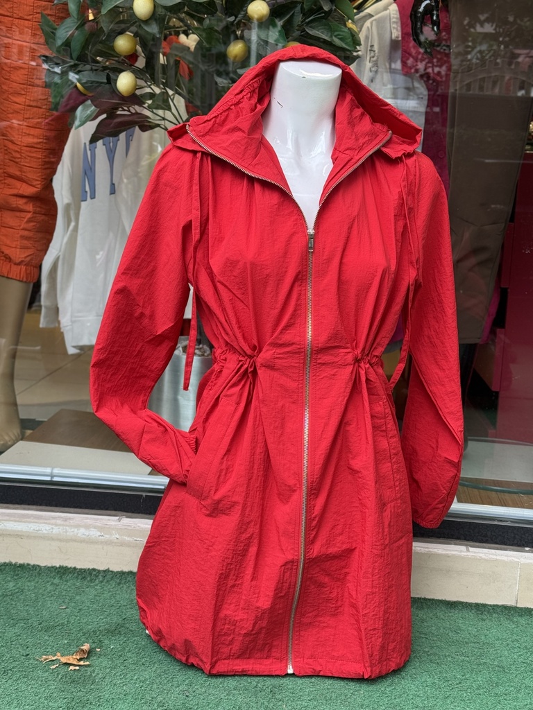 KIRMIZI YAĞMURLUK BEL BÜZGÜLÜ 