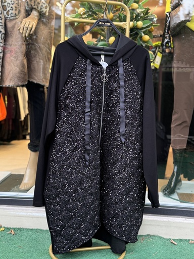 İTALY PUL İŞLEMELİ UZUN CEKET